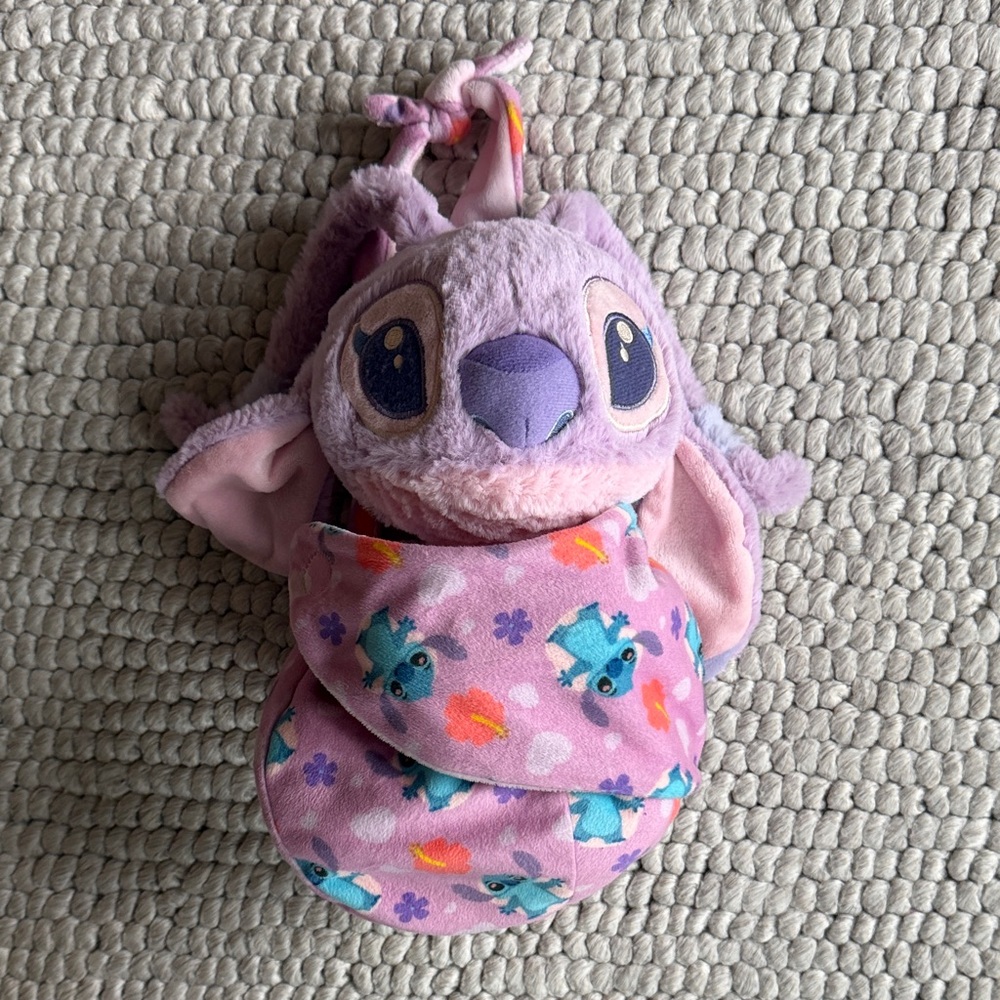 Angel Plush Disney Baby Snuggle in Lavender and Pink